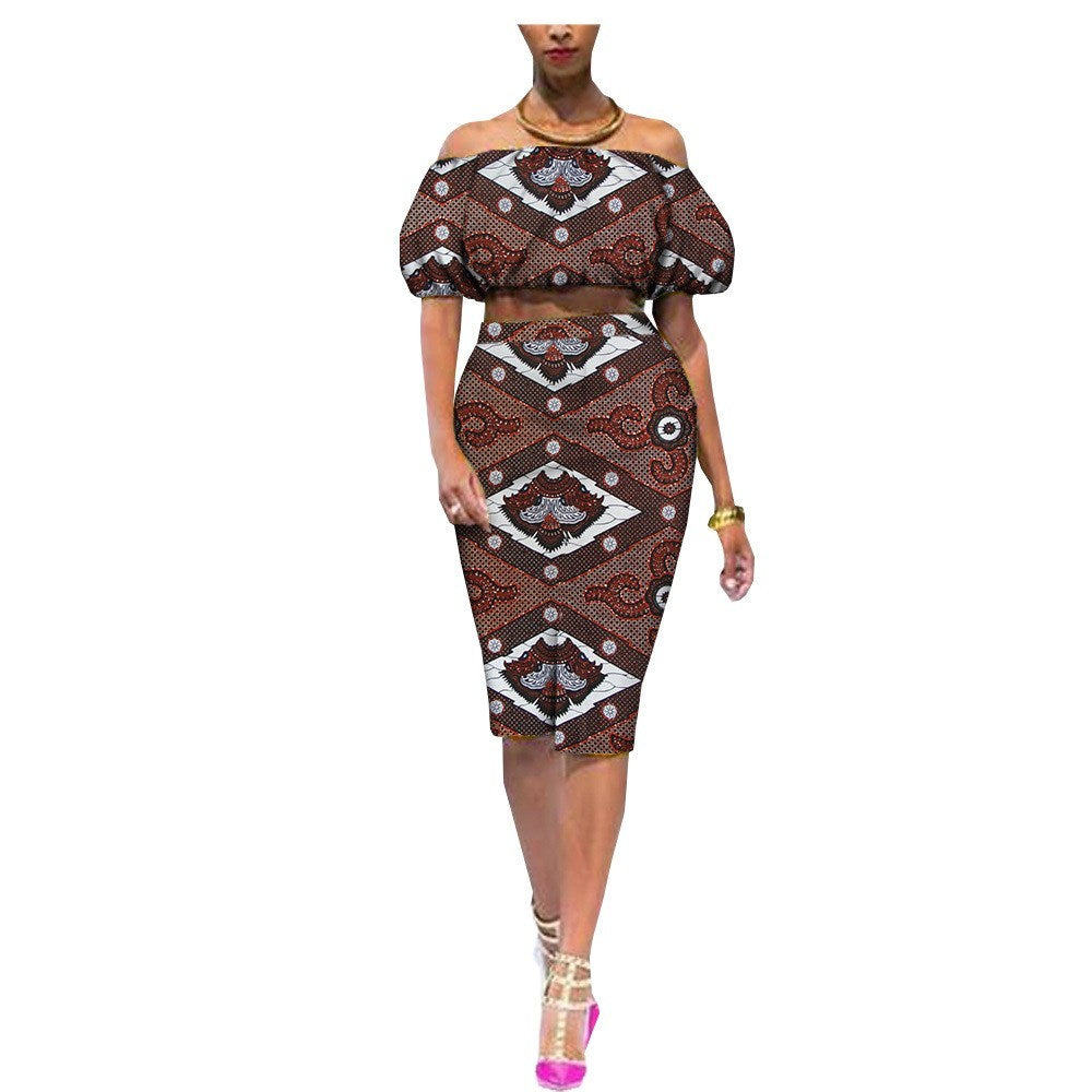 African Ethnic Printing Batik Cotton Two-piece AFRIPRIDE