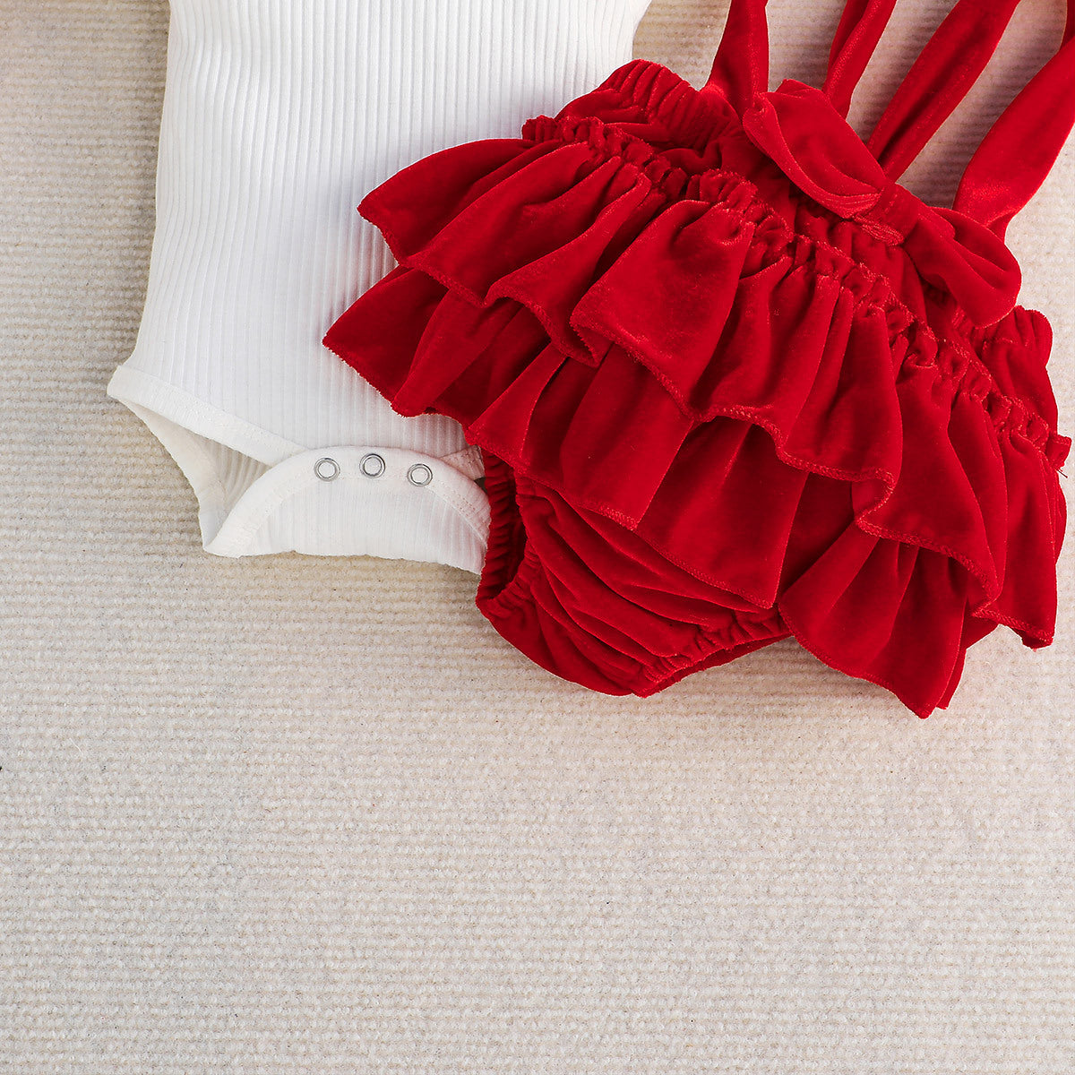 Jumpsuit Shoulder Strap Skirt Headscarf Three-piece Suit