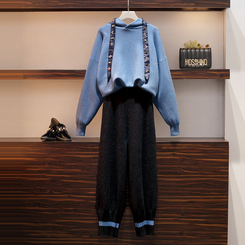 New Hooded Knitted Sweater Jacket Casual