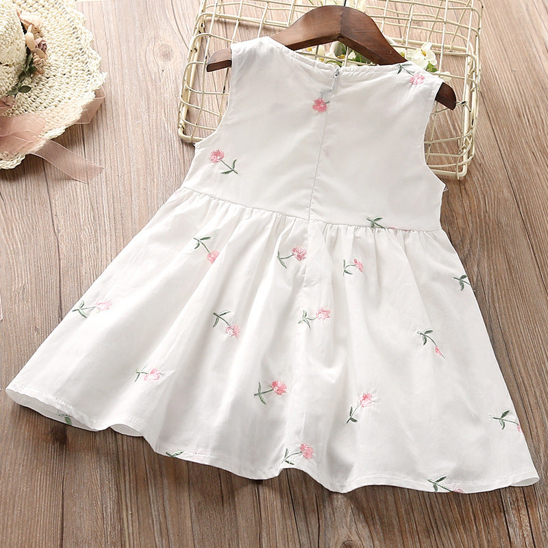 Floral Embroidered Skirt With Small Flowers