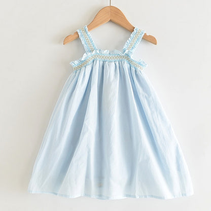 Girls' cute doll suspender skirt