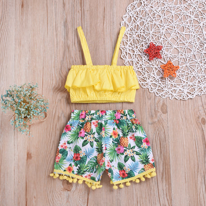 Children's suspender dress suit