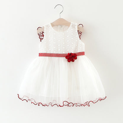 Main children's mesh lace skirt