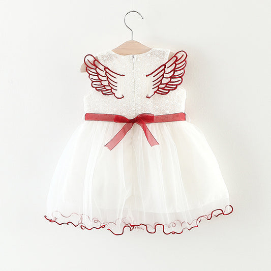 Main children's mesh lace skirt