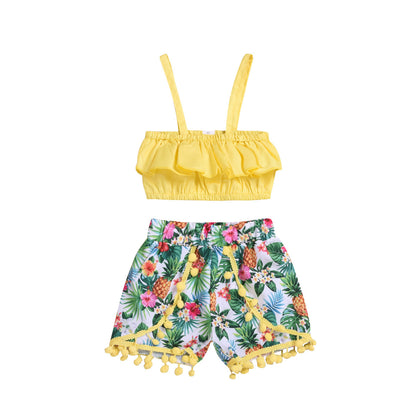 Children's suspender dress suit