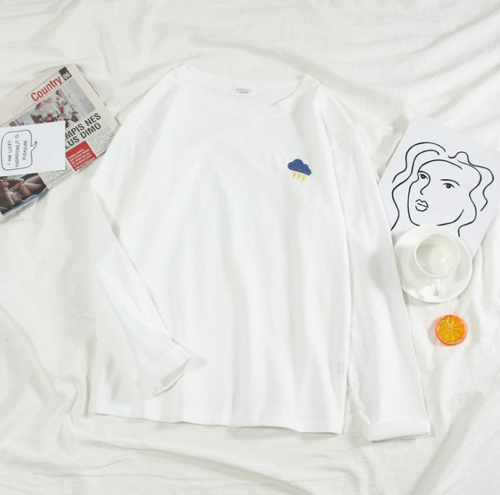 A super - sleeved black cec top for autumn