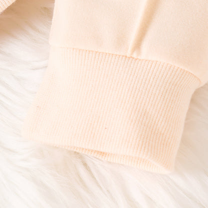 Printed Bear Pullover Sweater Pleated Trousers Sports Suit