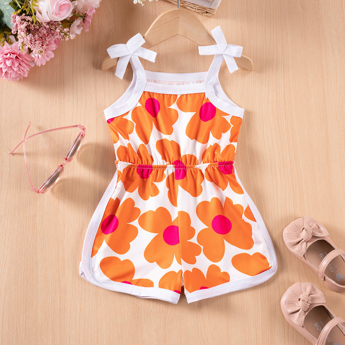 New Girls' Tank Top Romper Crawl Suit