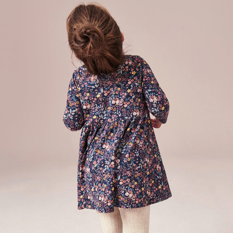 Knitted floral skirt