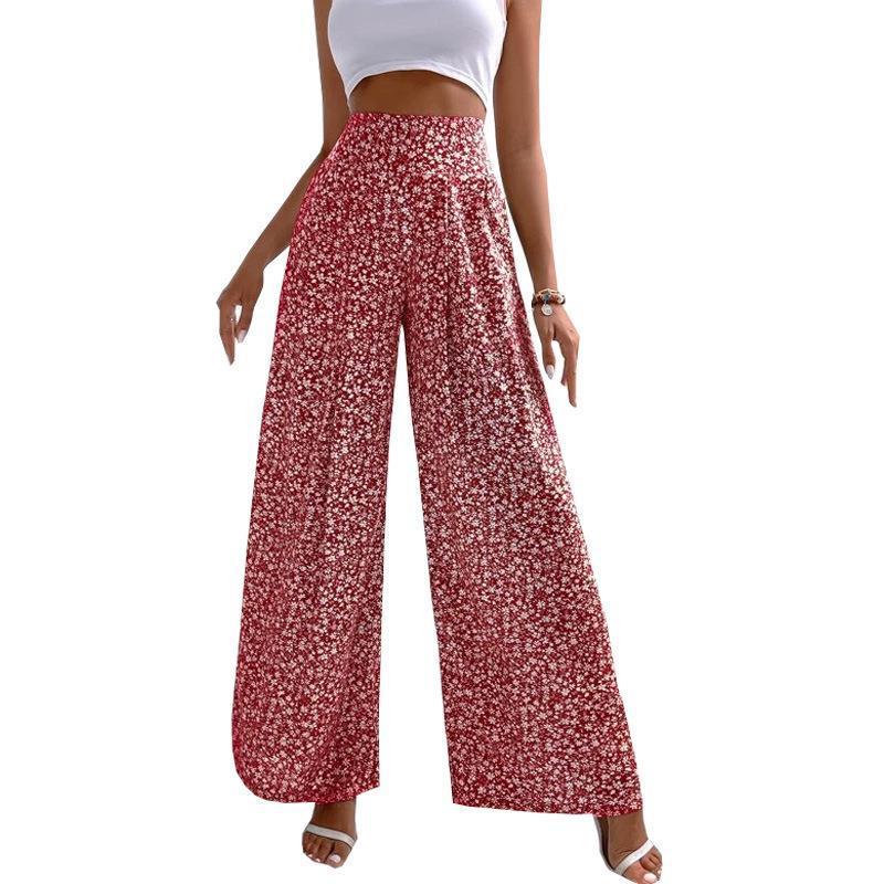 Women's Floral Casual Pants Loose Print