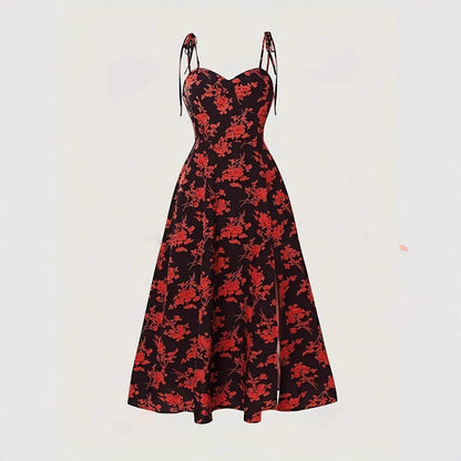 Waist-tight Sexy Floral Slimming Sling Dress