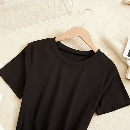 Embroidered Slim Fake Two-Piece Mesh Dress