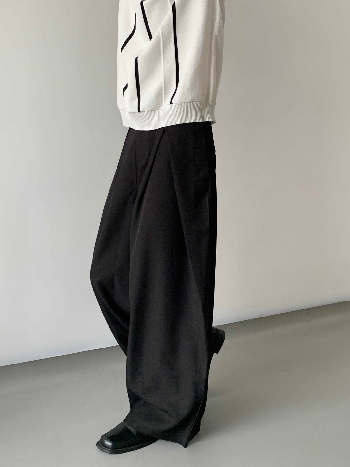 Adjustable Waist Design Versatile Suit Relaxed Casual Pants