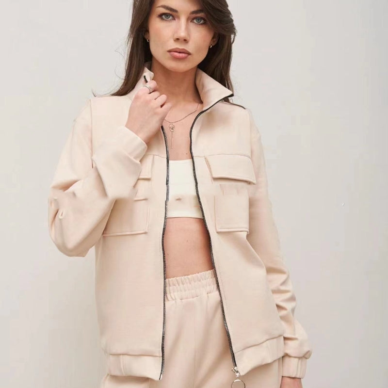 American Retro Washed Long Sleeve Cardigan Shirt Loose Casual Trousers Japanese Sweater Suit