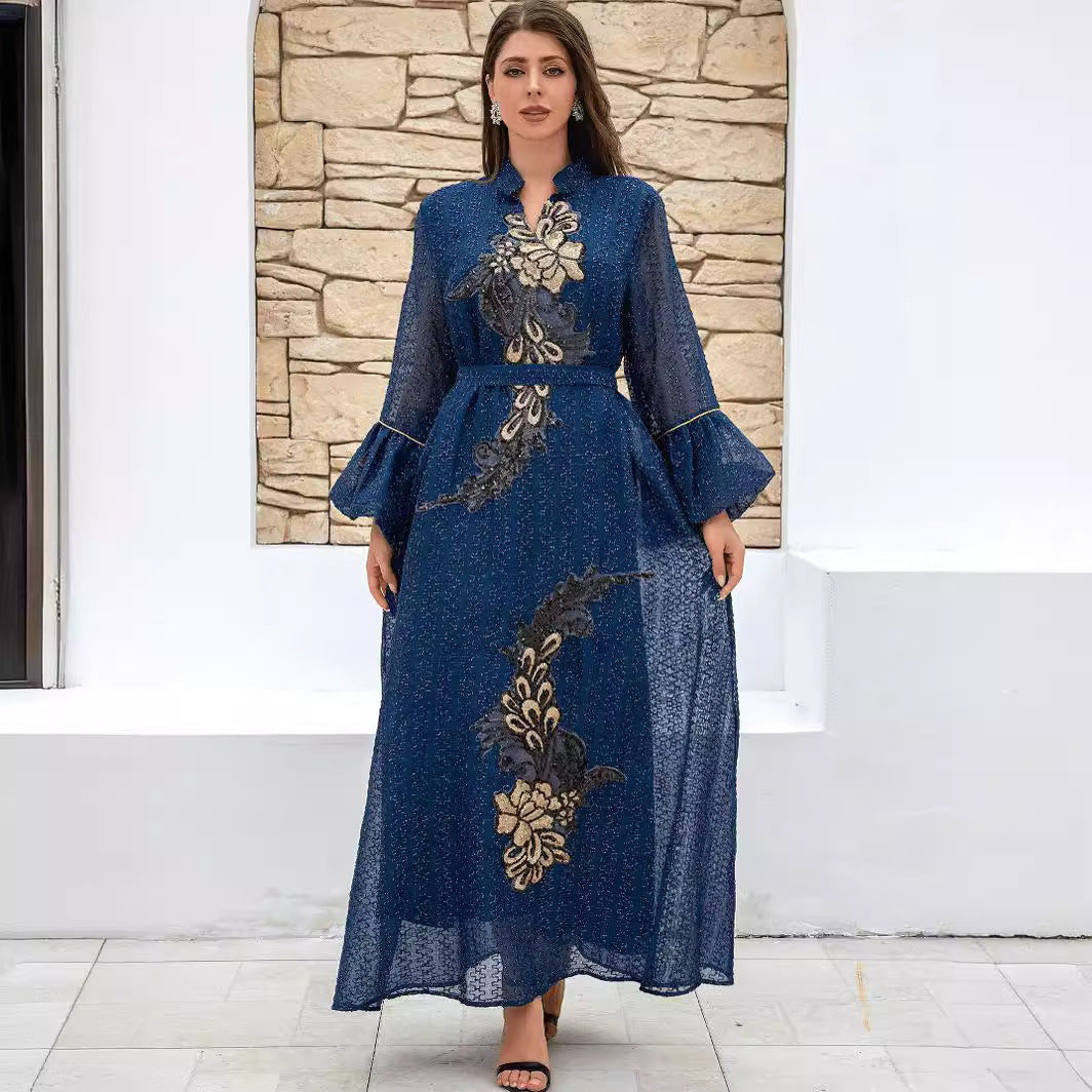 Women's Embroidered Printed Dress