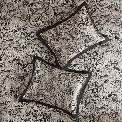 12 Piece Comforter Set With Cotton Bed Sheets Black Full