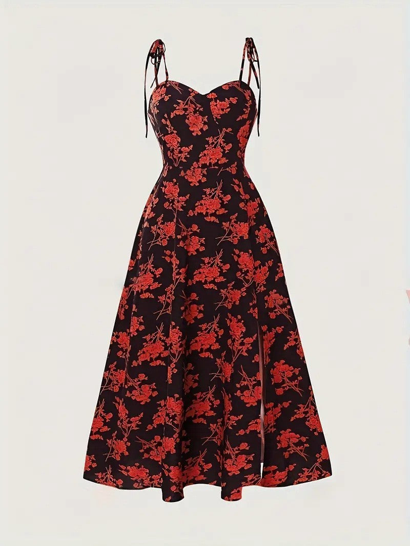 Waist-tight Sexy Floral Slimming Sling Dress