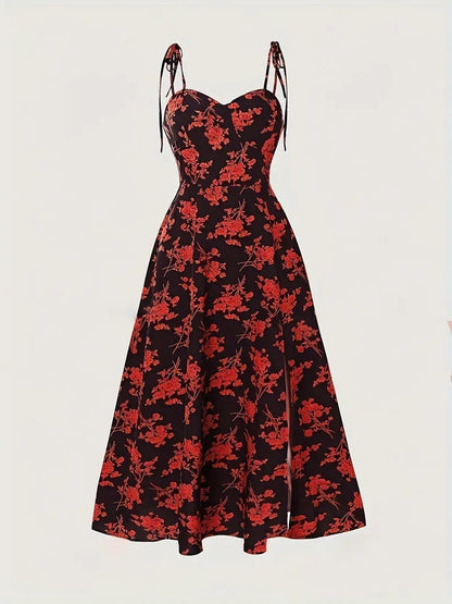 Waist-tight Sexy Floral Slimming Sling Dress
